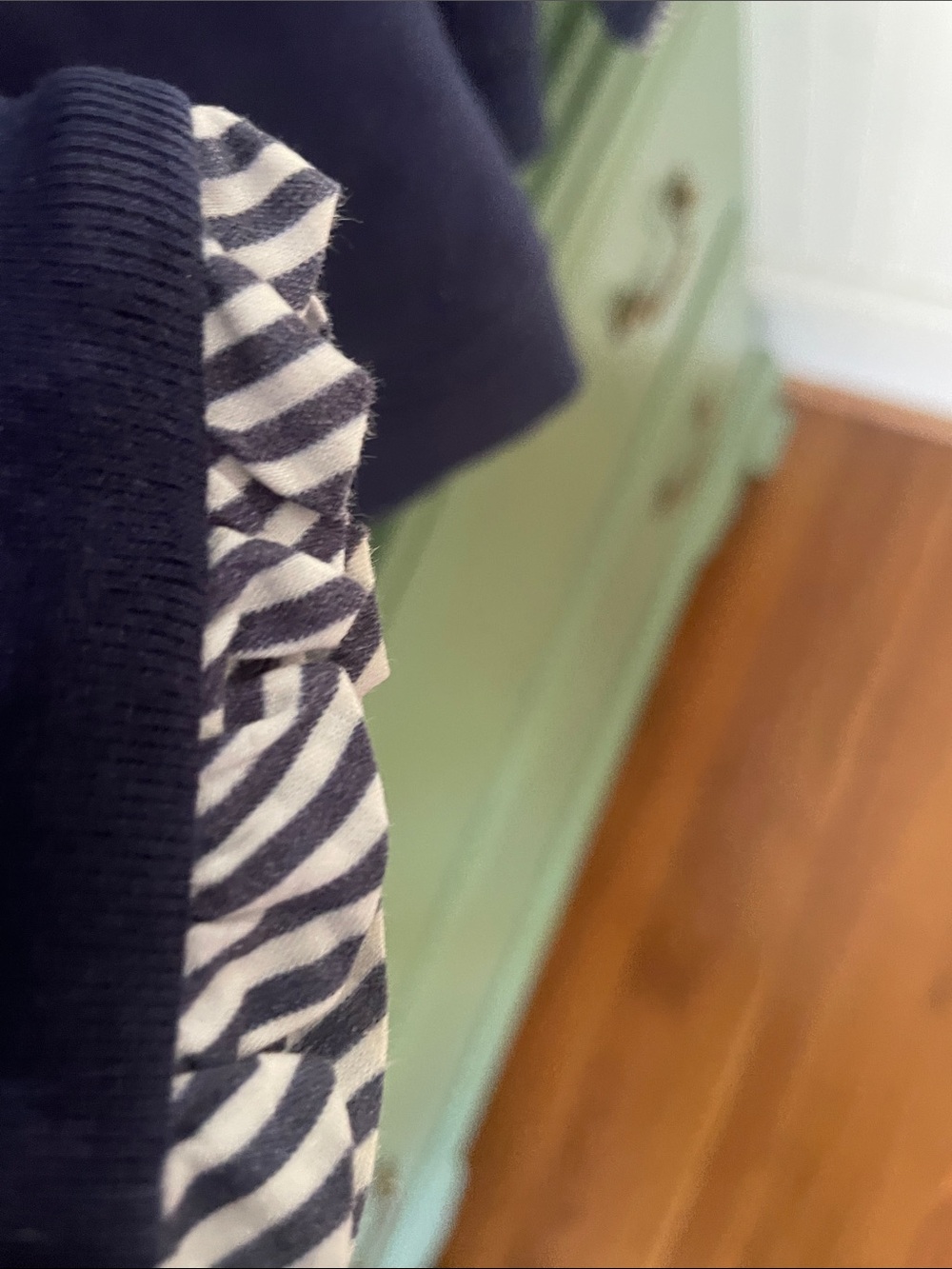 J Crew Ruffle neck & sleeve pullover. - Picture 4 of 6